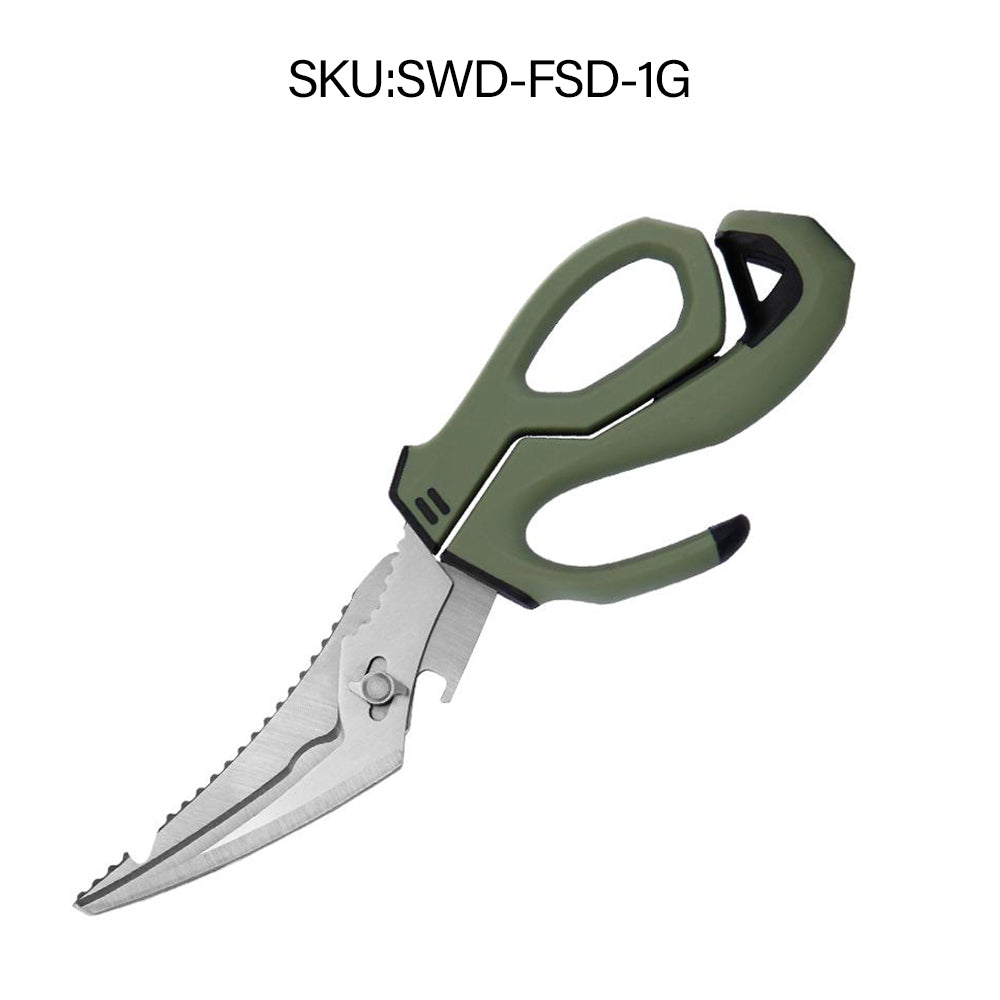 Military Green Detachable Fishing Shears with Sheath