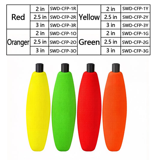 Foam Cigar Slip Fishing Corks Bobber