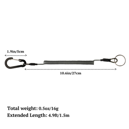 Fishing Lanyard-Steel Dual-Loop Spring Clip Lanyard Fishing Lanyard