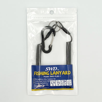 Fishing Lanyard-Steel Dual-Loop Spring Clip Lanyard Fishing Lanyard