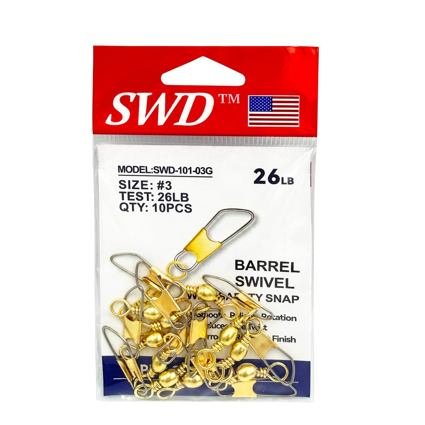 Barrel Swivel with Safety Snap