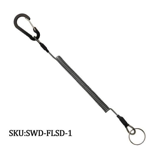 Fishing Lanyard-Steel Dual-Loop Spring Clip Lanyard Fishing Lanyard