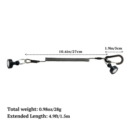 Fishing Lanyard-Steel Dual-Loop Spring Clip Lanyard