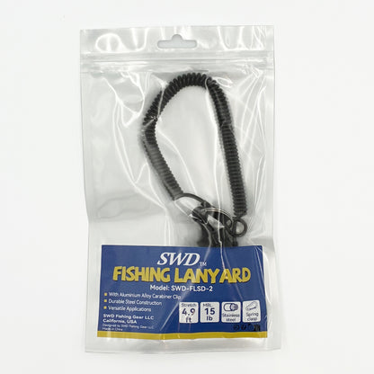 Fishing Lanyard-Steel Dual-Loop Spring Clip Lanyard