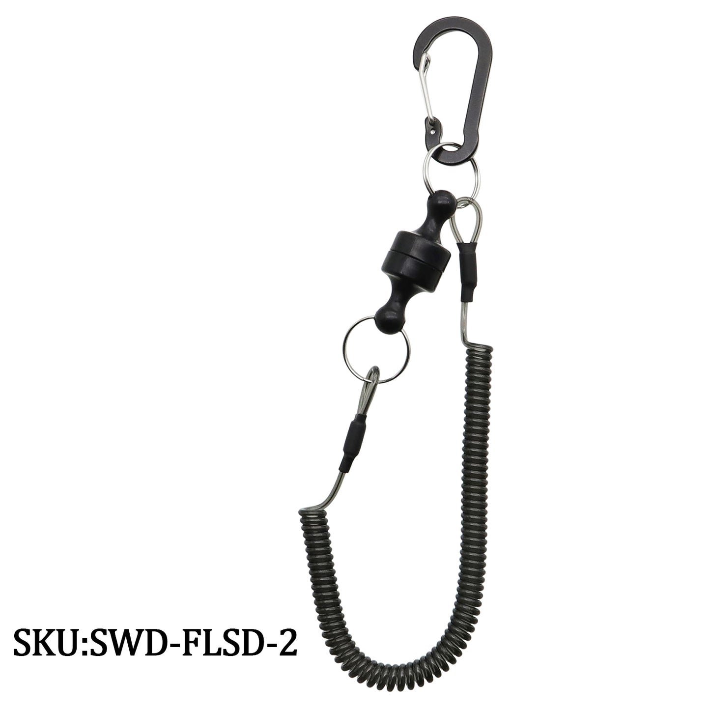 Fishing Lanyard-Steel Dual-Loop Spring Clip Lanyard