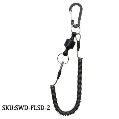 Fishing Lanyard-Steel Dual-Loop Spring Clip Lanyard