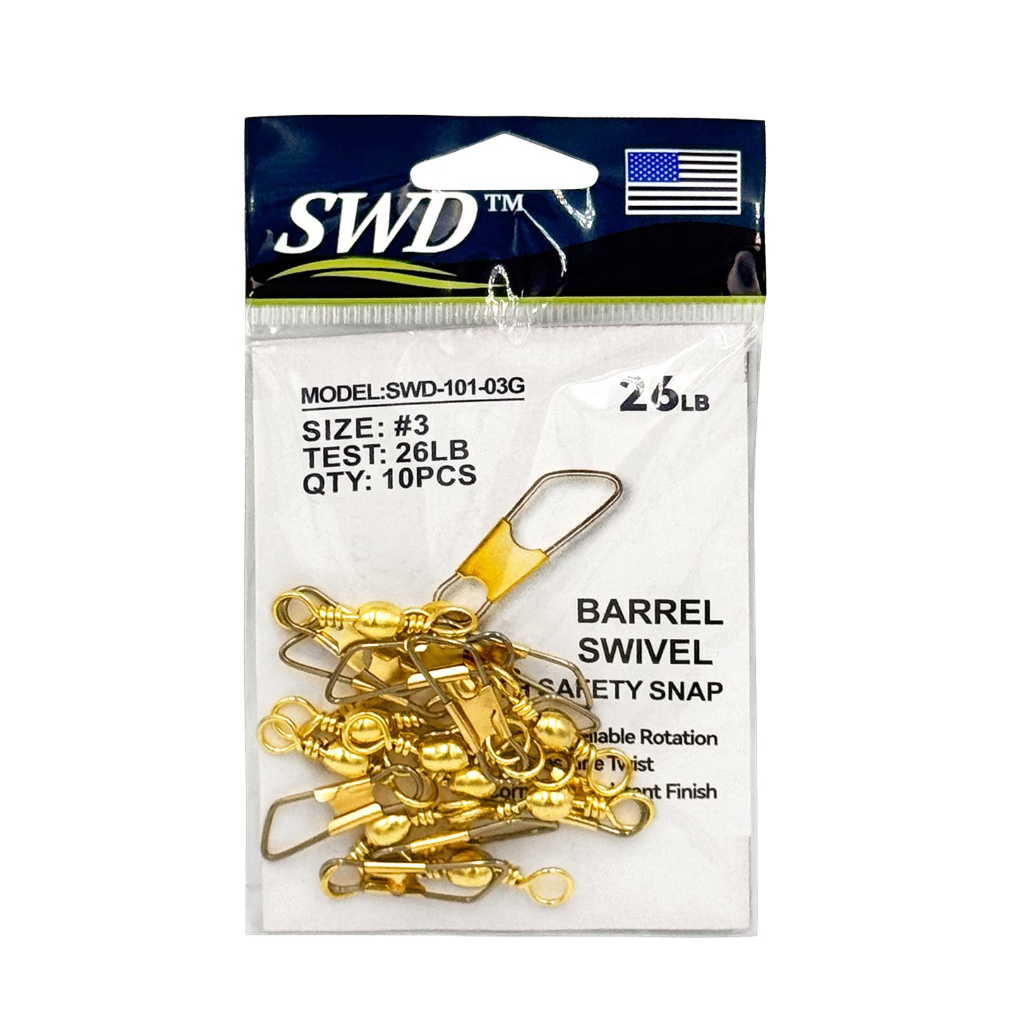 Barrel Swivel with Safety Snap